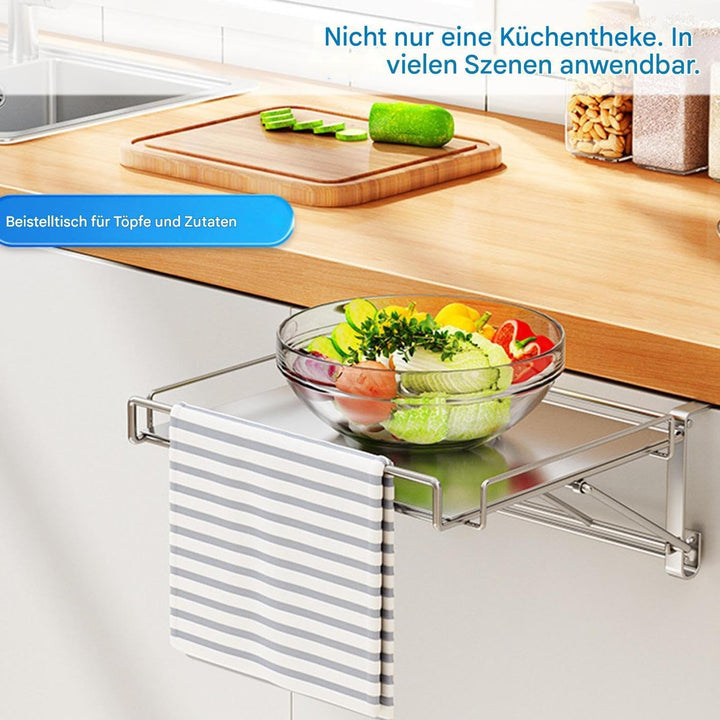 Generisch Arbeitsplatten-Erweiterung Für Küchen, Klappbares Edelstahl Aufbewahrungsregal, Höhenverst
