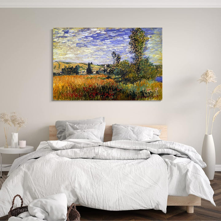 Leinwand (80x60cm): Claude Monet - Weg durch die Mohnfelder, ILE Saint-Martin 80x60 cm, 80x60 cm