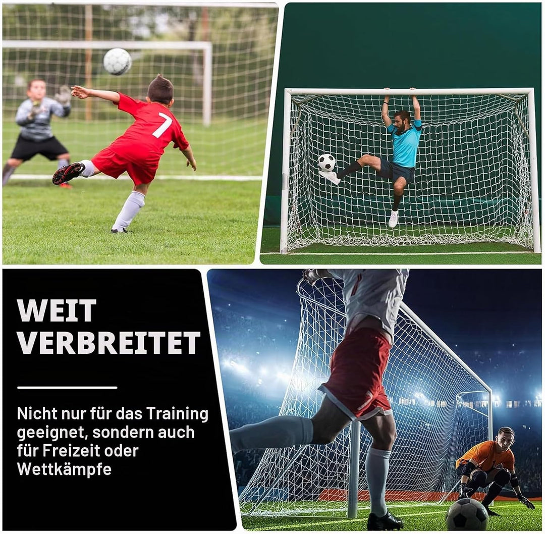 Fussballtornetz 1,8 x 1,2 m, Fussballtor Netz Ersatznetz Polypropylen, Wetterfeste Tornetz für Fussb