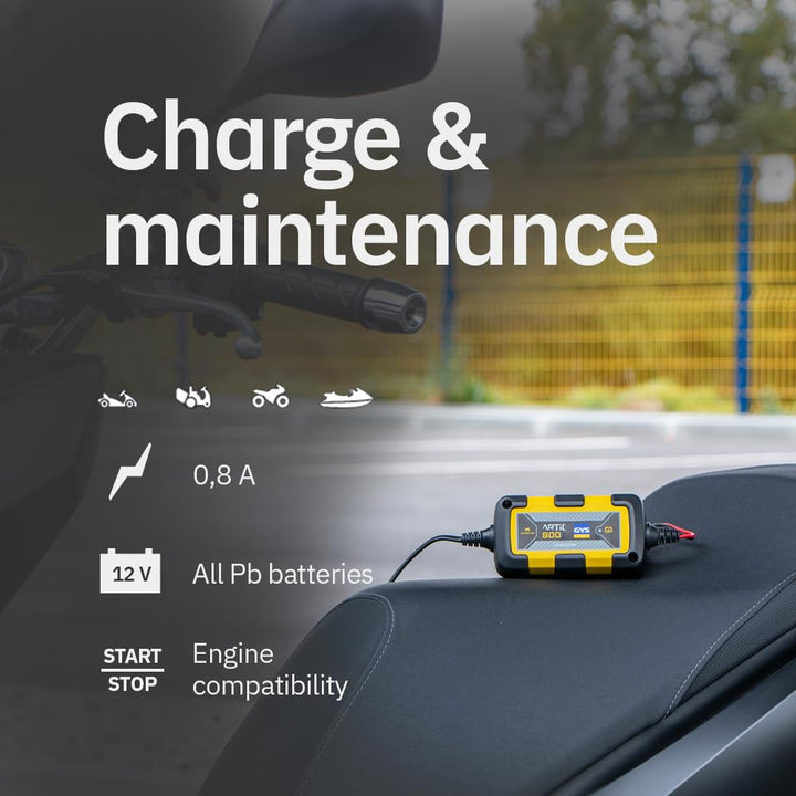GYS Ladegerät Batterieladegeräte Kfz automatisches Ladegerät speziell für 12V-Batterien von Motorräd