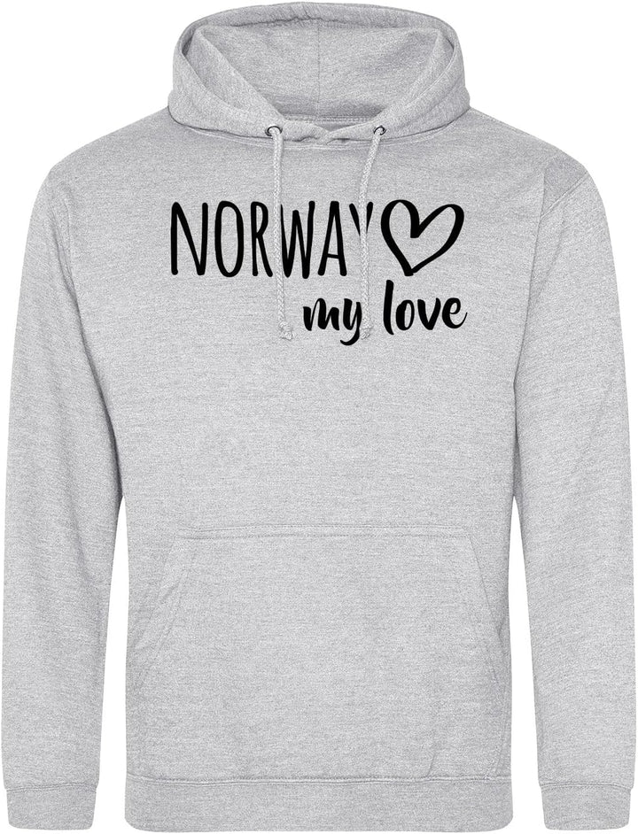 Huuraa Unisex Hoodie Norway My Love Pullover Vegan Grösse S-3XL für alle Fans von Norwegen Geschenk