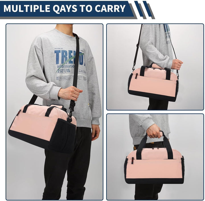 Kleine Sporttasche mit Nassfach - 35×20×20cm Handgepäck, Mini Duffle Bag mit Mehreren Fächern für Sp
