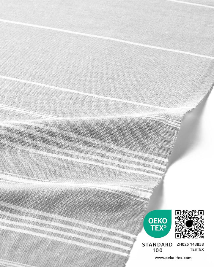Fit-Flip Hamamtuch aus 100% Baumwolle saugfähig und schnelltrocknend | Light Grey, 100x200cm Sultan,