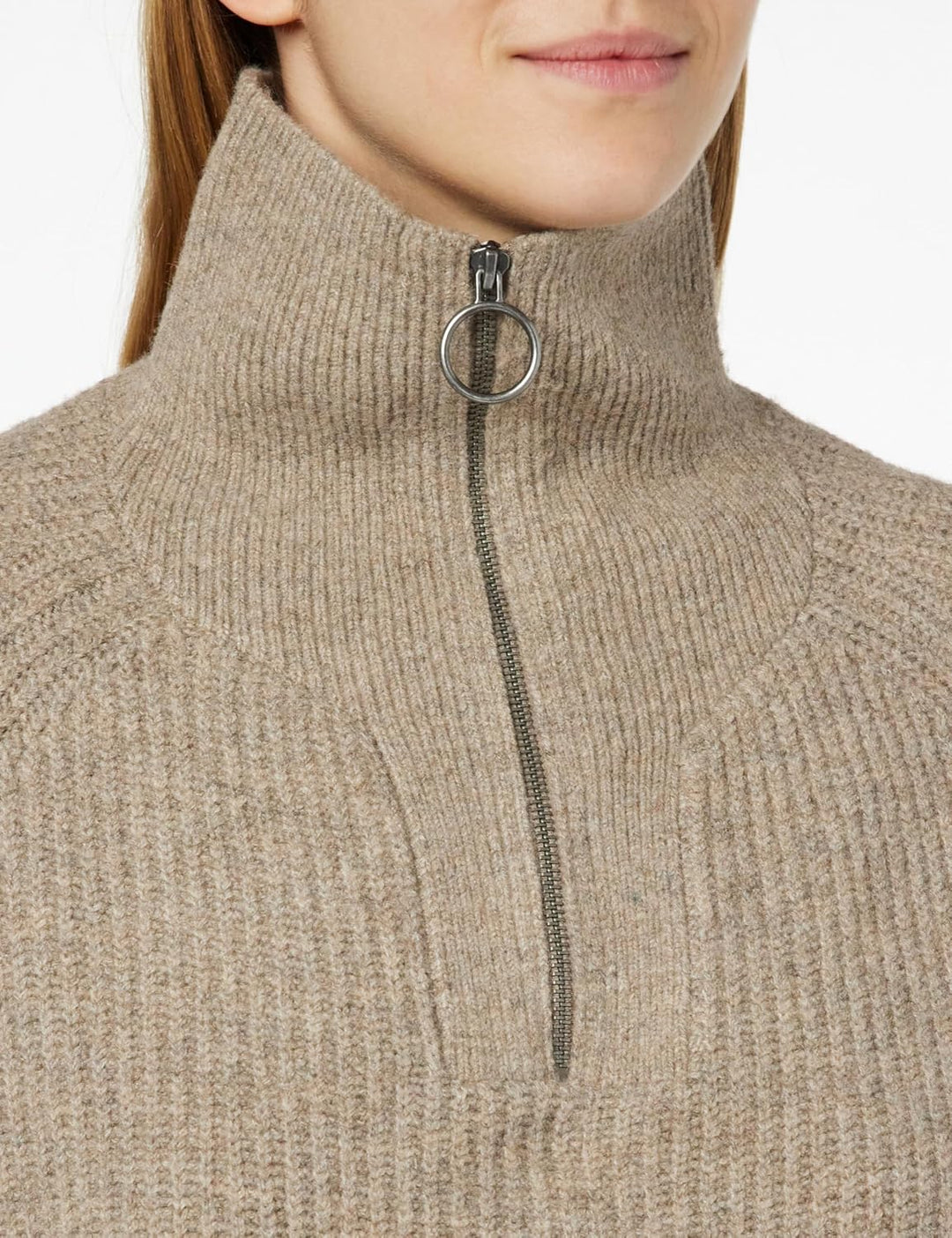 camel active Damen Stricktroyer mit Stehkragen M Braun, M Braun