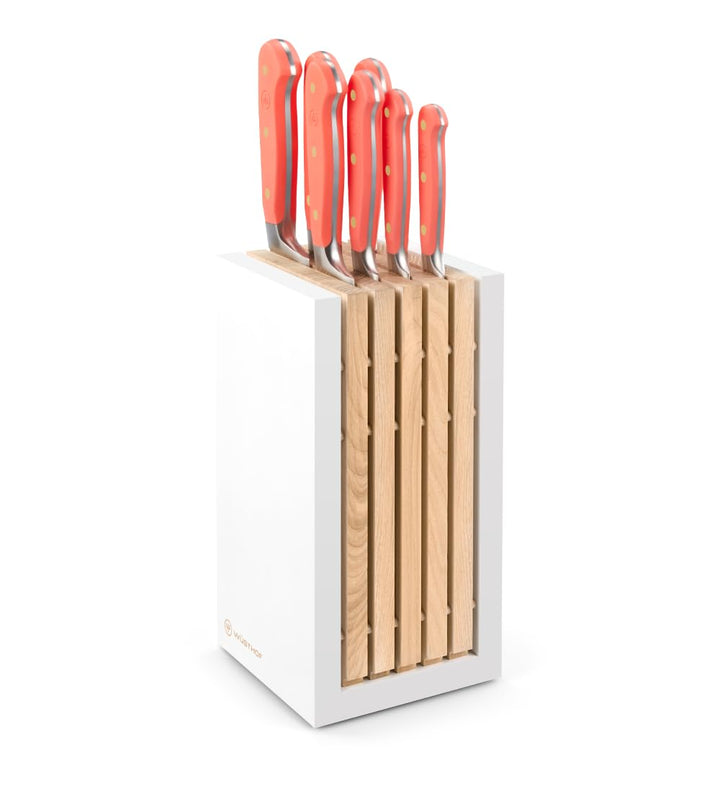 WÜSTHOF Classic Messerblock mit 7 Messern, Coral Peach (Orange), Coral Peach