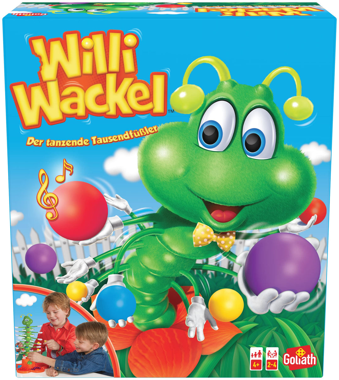 Goliath - Willi Wackel, Brettspiele ab 4 Jahren, Gesellschaftsspiele für 2 bis 4 Kinder, Kinderspiel
