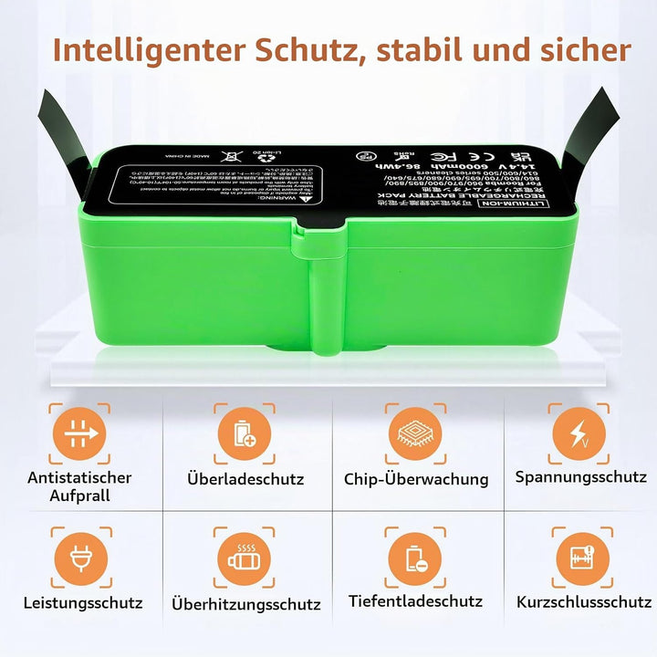 6000mAh Ersatzakku Kompatibel für iRobot Roomba 500 600 600 700 800 900 Serie für Roomba 960 981 970