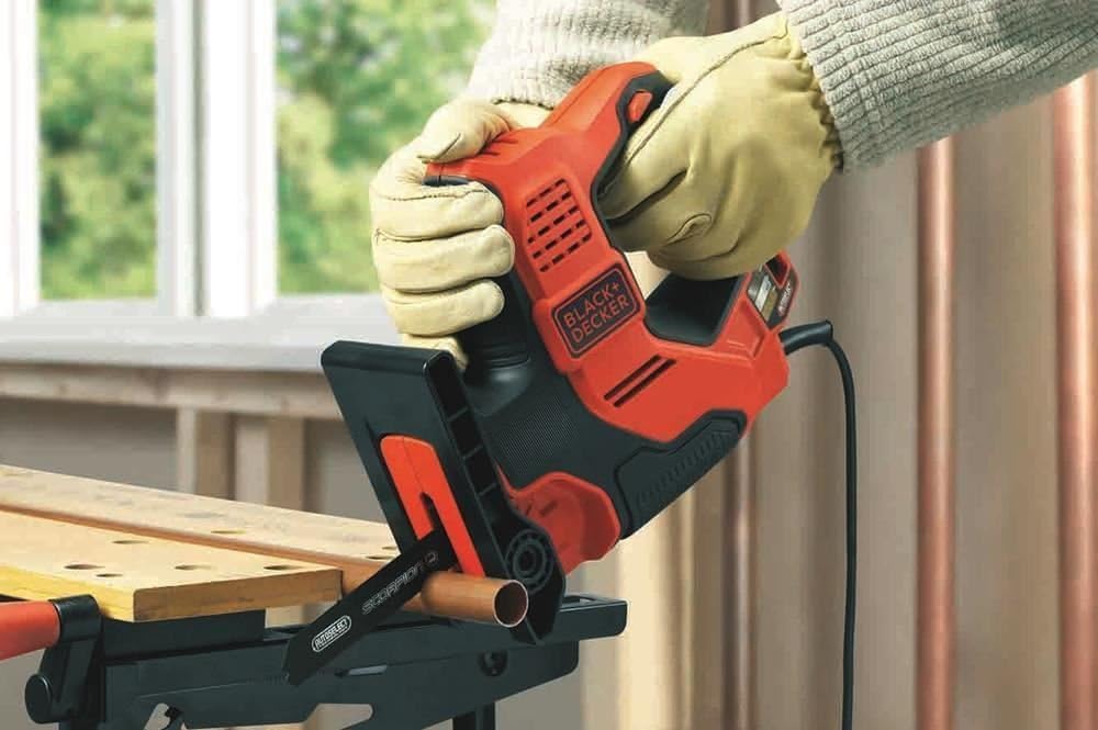 Black+Decker 3-in-1 Autoselect Universalsäge Scorpion 500W RS890K – Elektrische Mehrzwecksäge Hand-,