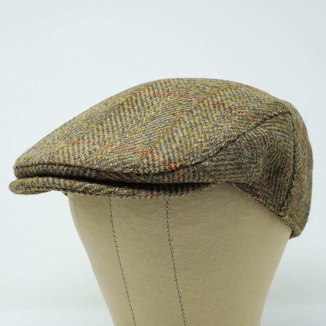 Borges & Scott Nevis Schirmmütze – Schiebermütze aus 100% handgewebter Wolle - Harris Tweed - wasser