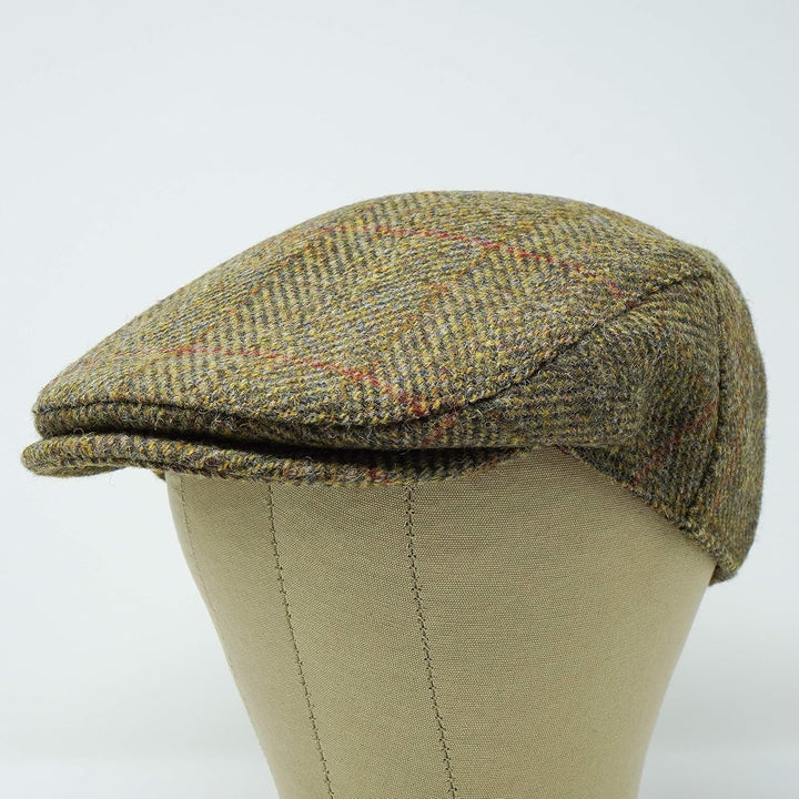 Borges & Scott Nevis Schirmmütze – Schiebermütze aus 100% handgewebter Wolle - Harris Tweed - wasser