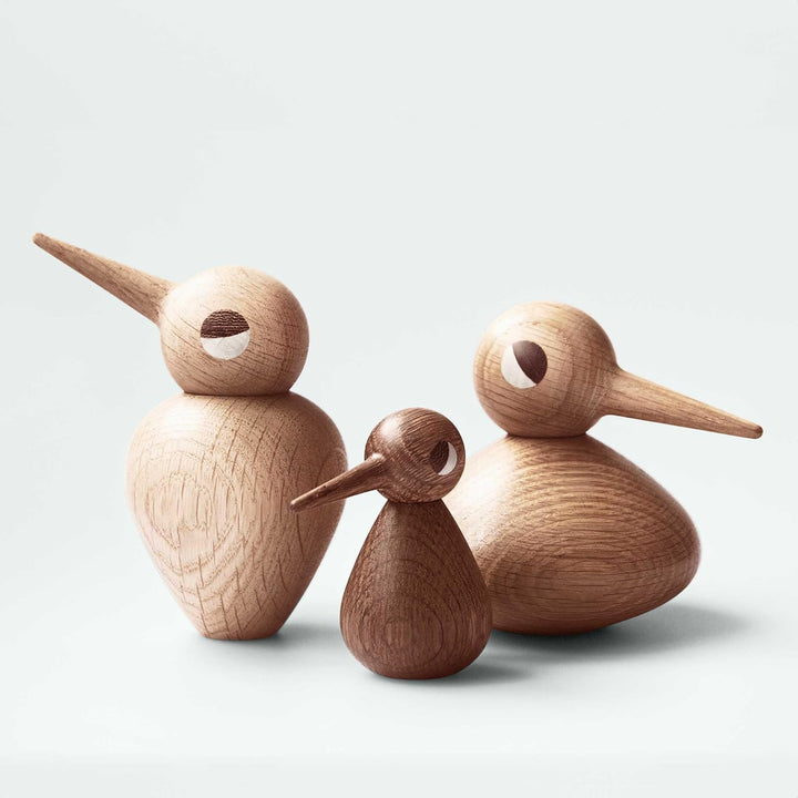 Architectmade Bird Vögel Deko Holzfigur Gross - Eiche Natur