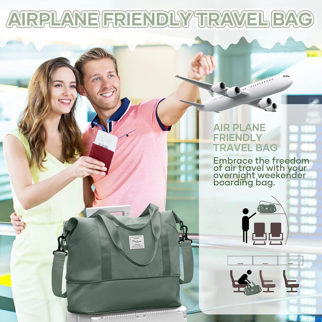 Reisetasche Damen Sporttasche 40x20x25 Ryanair Handgepäck Tasche Weekender Bag Schwimmtasche Wasserd