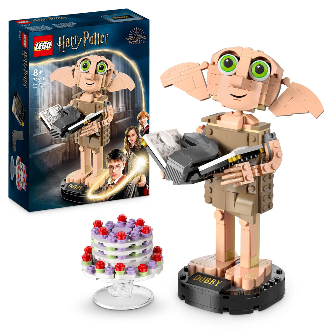 LEGO Harry Potter Dobby der Hauself Set, bewegliche ikonische Figur, Spielzeug, Schlafzimmer Accesso