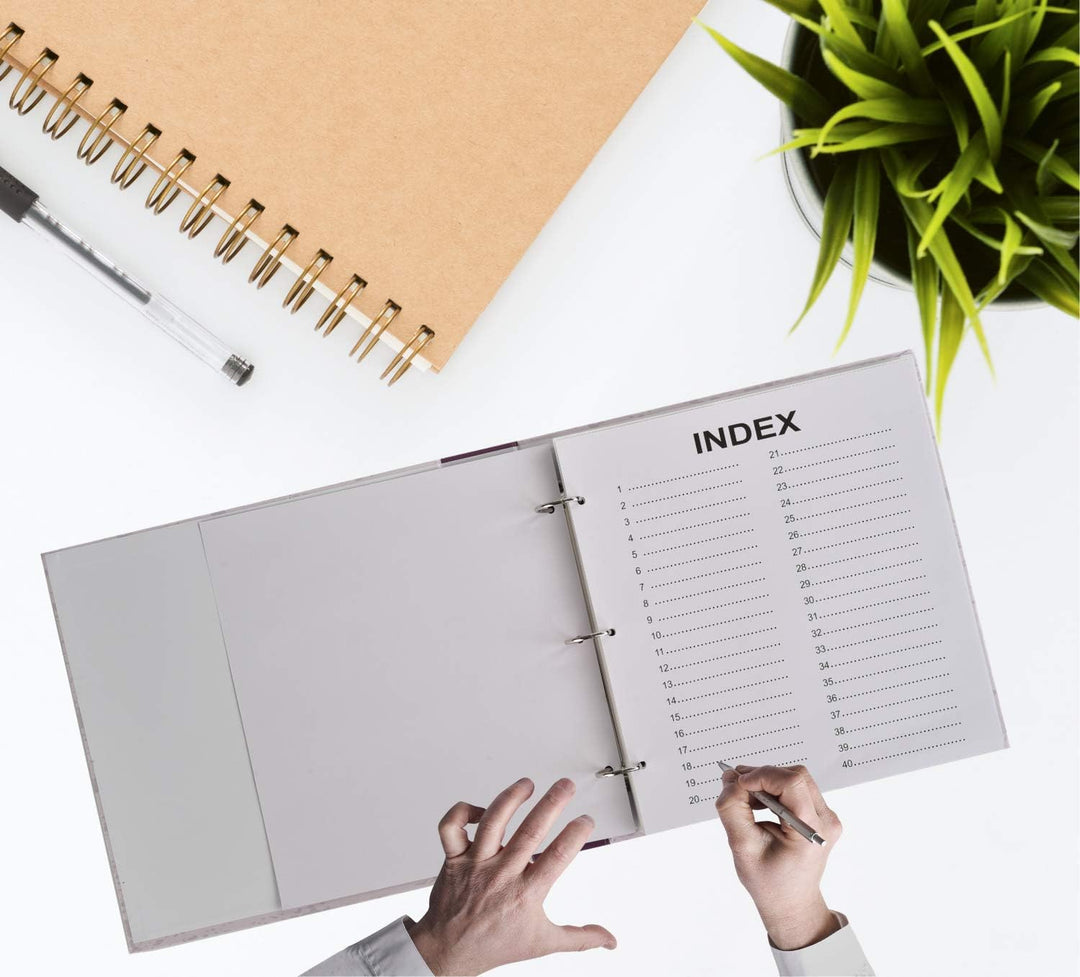ARPAN Fotoalbum mit grossen Einstecktaschen, 3er-Ringbindung, Deckel im Slogan-Kunststil, für 500 Fo