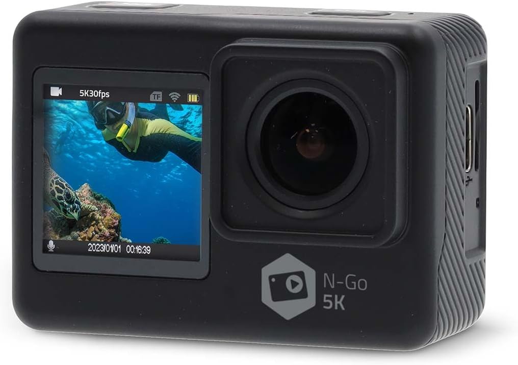 Nedis Action Cam - 5K@30fps - 16 MPixel - Wasserdicht bis: 30.00 m - 80 min - Wi-Fi - App erhältlich