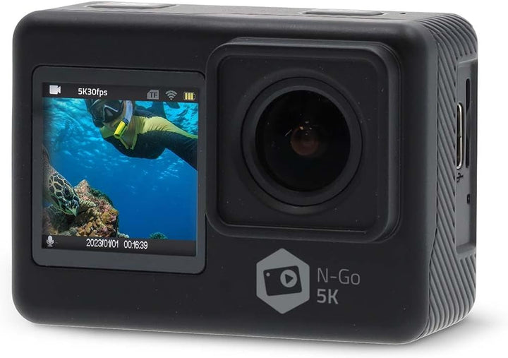 Nedis Action Cam - 5K@30fps - 16 MPixel - Wasserdicht bis: 30.00 m - 80 min - Wi-Fi - App erhältlich