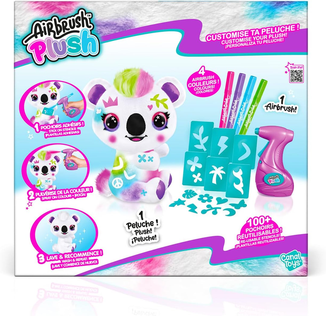 Canal Toys - Airbrush Plush - Färben Sie Ihr Koala-Plüschtier zum Personalisieren - Plüschspray mit