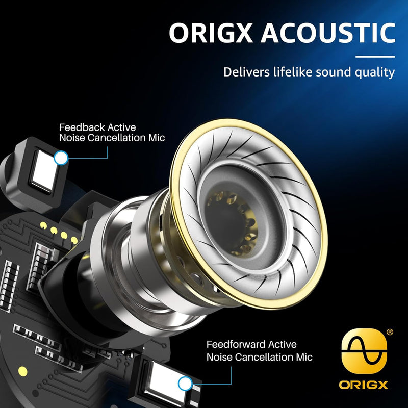 TOZO NC9 Bluetooth Kopfhörer, Kopfhörer Kabellos mit Hybrid Aktiver Geräuschunterdrückung, Bluetooth
