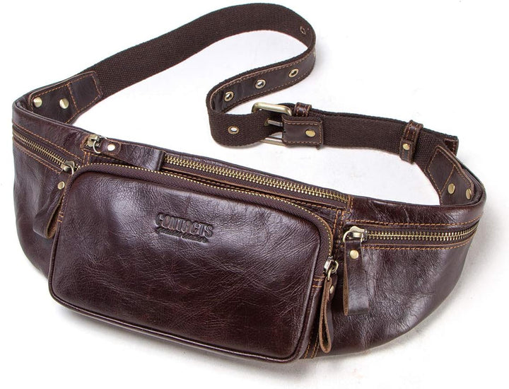 Gürteltaschen Männer Herren Echtes Leder Tasche Hüfttasche Bauchtasche Multifunktionale Hüfttasche m