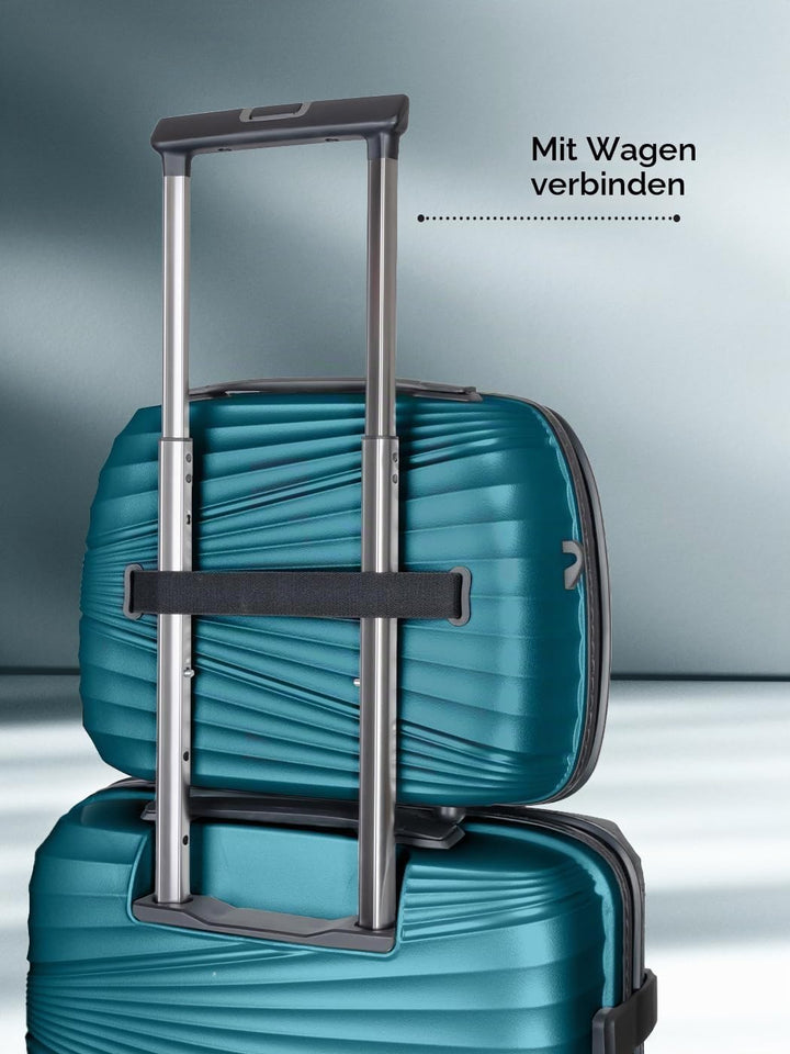 Hartschalen Handgepäck Kosmetik-Koffer | Stabiles Beauty-Case mit Aufsteckfunktion | 34 x 17 x 27 cm