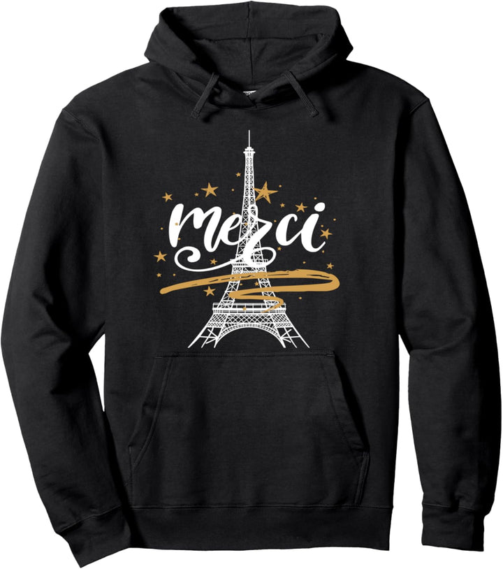 Paris Eiffelturm Souvenir Merci Frankreich Pariser Französisch Pullover Hoodie
