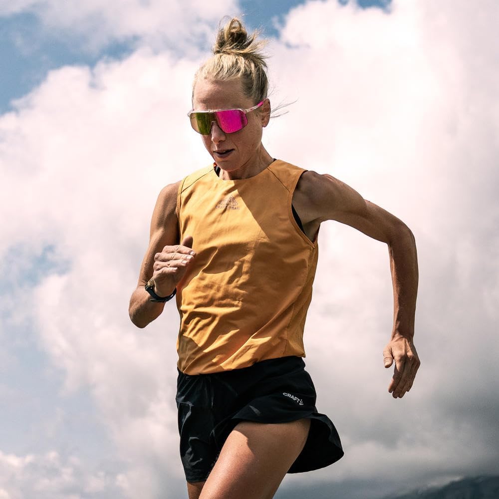 Julbo Damen und Herren DENSITY Sonnenbrille Laufen, Radfahren Einheitsgrösse Kristall / Rosa, Einhei