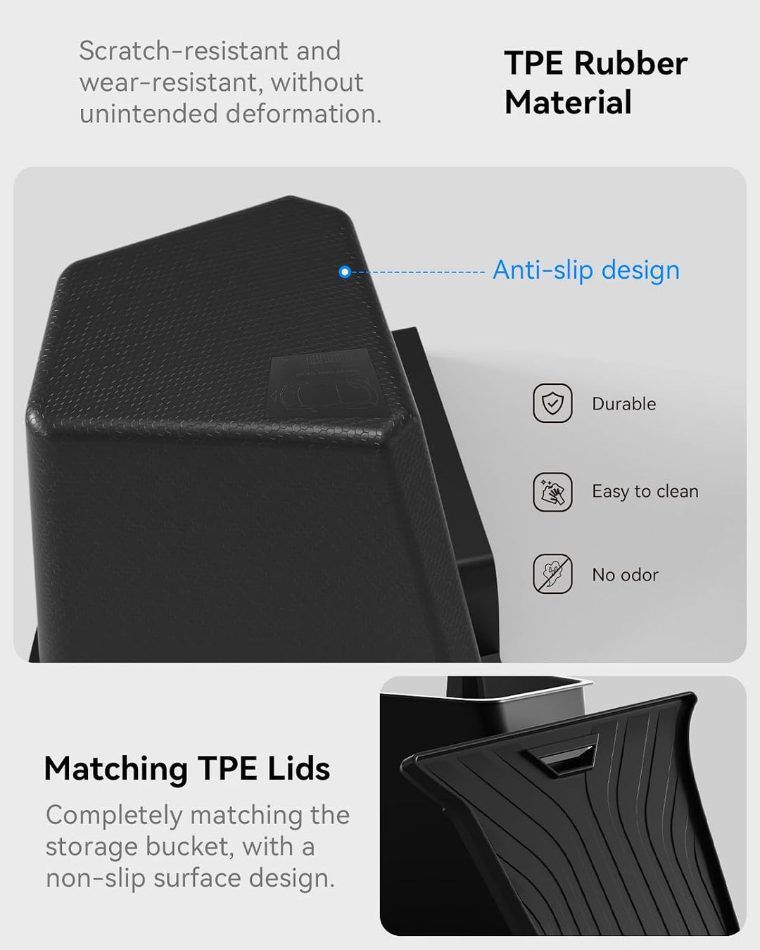 Kofferraum-Organizer für Tesla Model Y Juniper 2025 2026 2er Set mit Deckel – Wasserdicht, 1:1 Passf