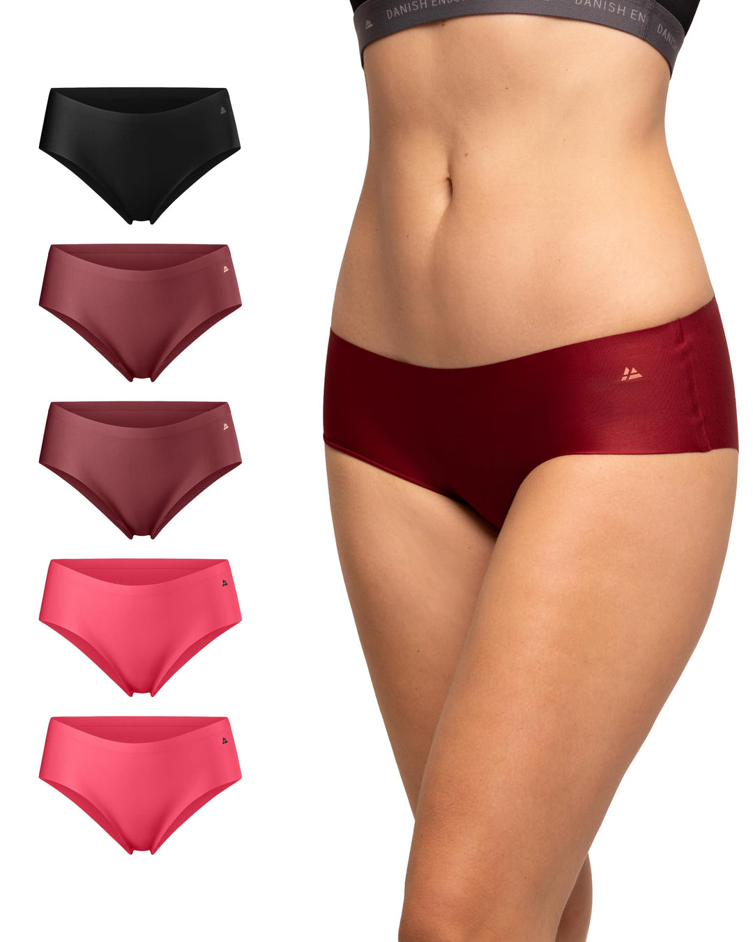 DANISH ENDURANCE Unsichtbare Hipster Panties aus Mikrofaser (3er | 5er Pack), Sport Panties, Damen S