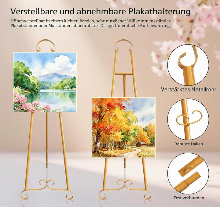 135x42cm Bodenverstellbares,Höhe einstellbar Künstler Staffelei Stand Verstellbares Stativ Tisch Kun