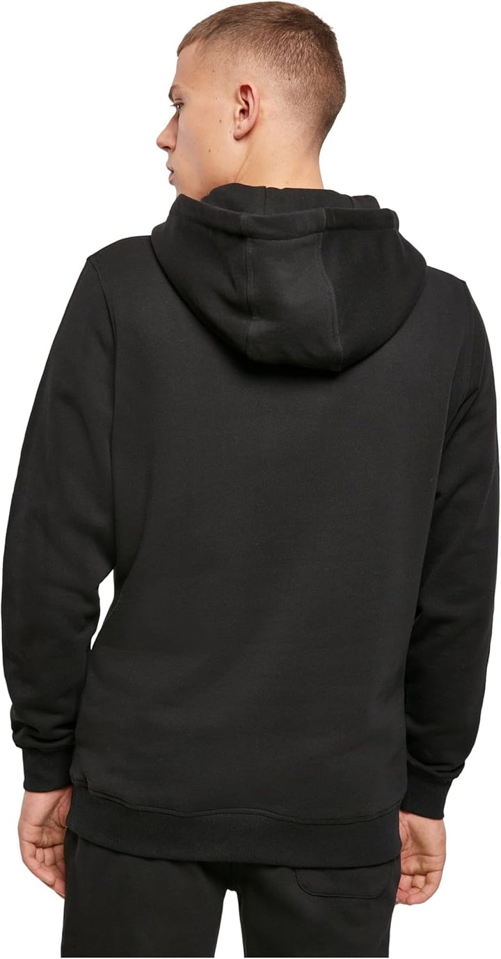 Build Your Brand mens Organic Hoody Hooded Sweatshirt, Schwarz