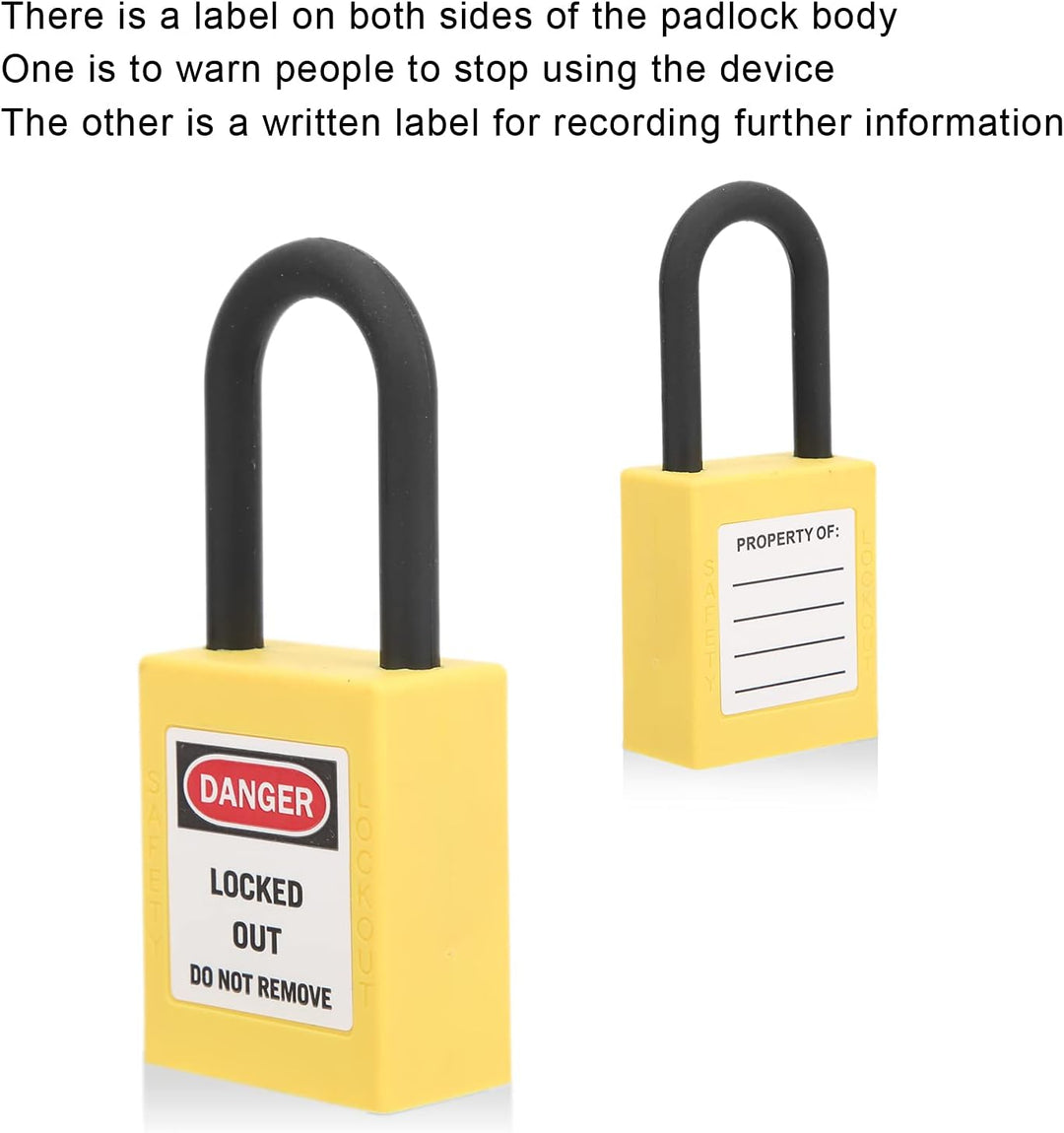 Lockout-Tagout-Schlösser 10 Sätze Lockout-Schloss 2 Schlüssel Pro Vorhängeschloss Staubdichtes Nylon