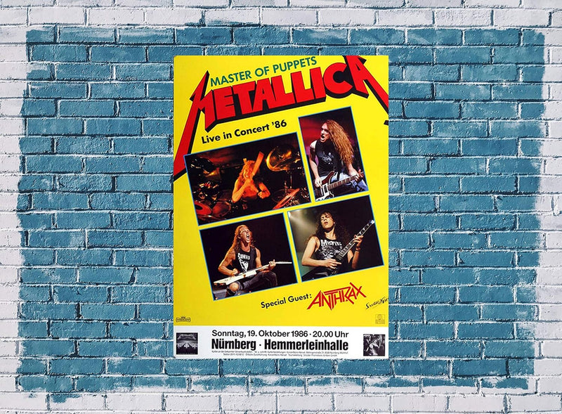 Metallica - Master of Puppets, Nürnberg 1986 » Konzertplakat/Premium Poster | Live Konzert Veranstal