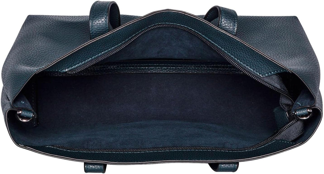 TOM TAILOR bags Marla Damen Shopper Umhängetasche Reissverschluss 34 x 12 x 21 Dark Blue, 34 x 12 x