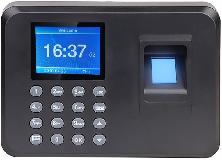 Einstempeln in Der Maschine, Zeiterfassung, Stechuhr mit Fingerabdruck und Passwort, Mitarbeiter-Zei