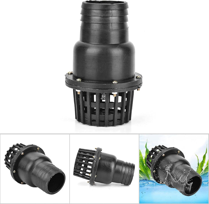 Wasserpumpenfussventil, schwarzes PVC-Niederdruck-Flachrückschlagventil, für Flüssigkeitsmaschine(3"