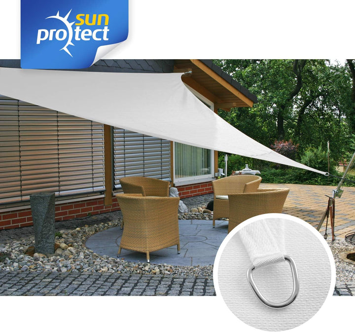 sunprotect 83285 Professional Sonnensegel, 3,6 x 3,6 x 5 m, 90° Grad Dreieck, Wind- & wasserdurchläs