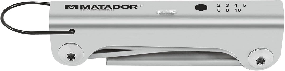 MATADOR Winkelschraubendreher, kurz, Metall, Sechskant, 2-10 mm, 0440 9070 2 - 10 MM, 2 - 10 MM