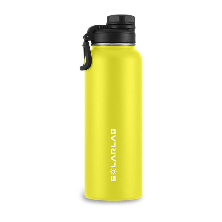 SOLARLAB Trinkflasche edelstahl - Thermoflasche Isolierflasche Thermoskanne 1l für heisse und kalte