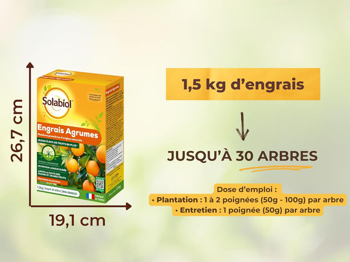 SBM SOLABIOL ENGRAIS AGRUMES ETUI 1,5 KG SOAGY15