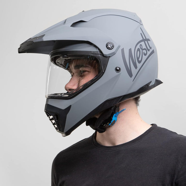 Westt Helmvisier Motorradhelm Visier für Modell: Jet/Classic/Cross X/Torque/Torque X Jethelm Klapphe