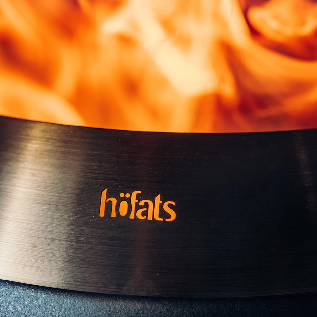 höfats - Moon 45 rauchfreie Feuerschale mit niedrigem Fuss aus Edelstahl - emaillierter raucharmer F