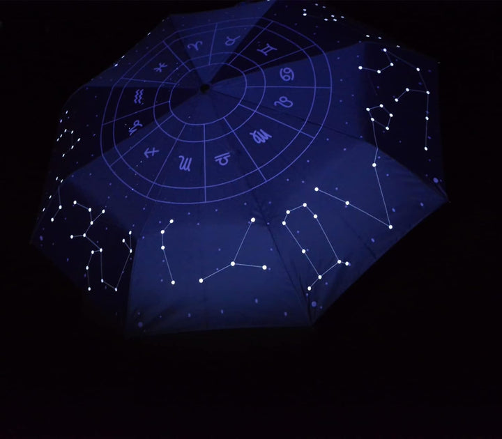 iX-brella Reflex Regenschirm Star Sign mit reflektierenden Sternbildern - Golfschirm Automatik XXL 1