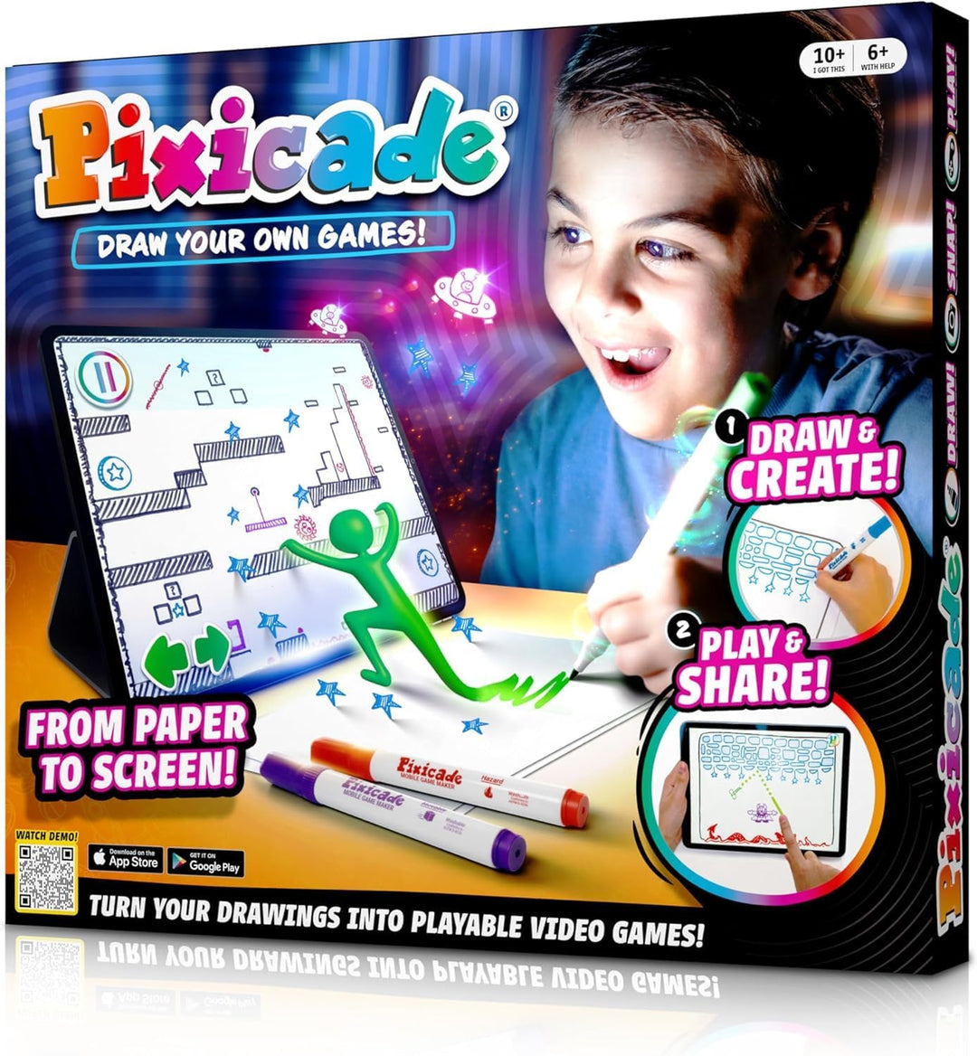 Abacus Brands Pixicade – Kreatives DIY Spielzeug ab 6 Jahren Erstelle Deine eigenen Videospiele Mit