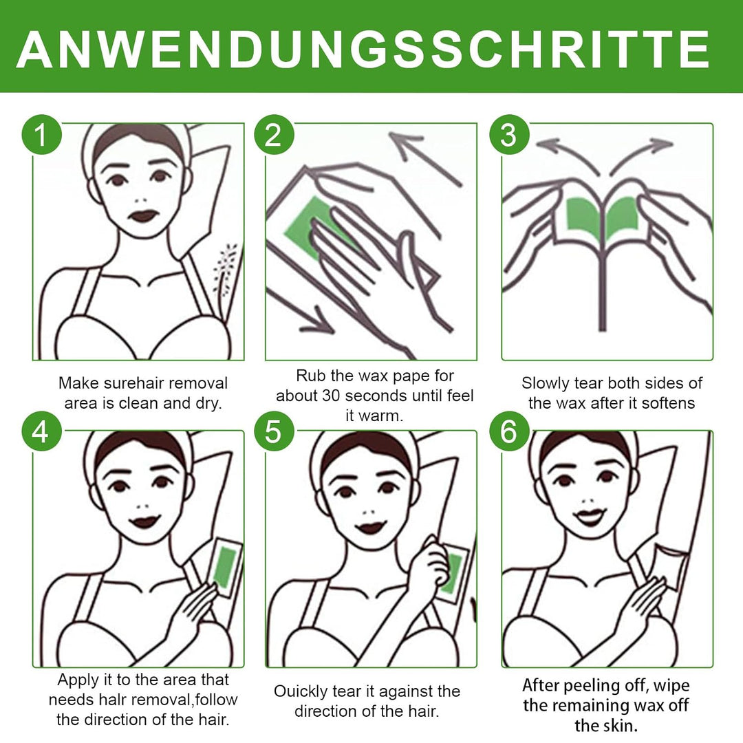 120 Stück Kaltwachsstreifen,Wachsstreifen Haarentfernung,Wax Streifen | Wachs Haarentfernung,80 Körp