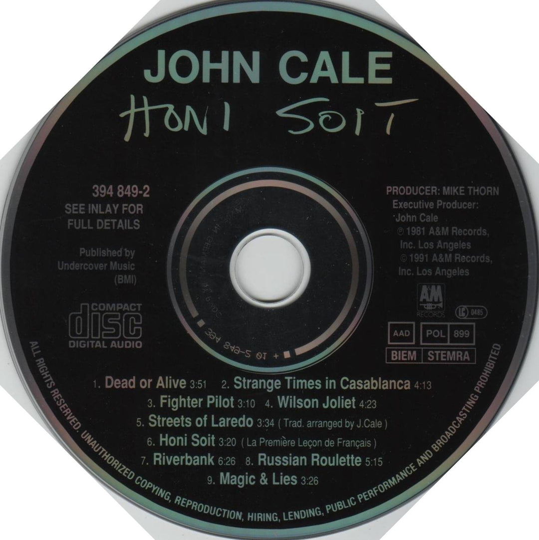 Honi Soit..., Audio-CD