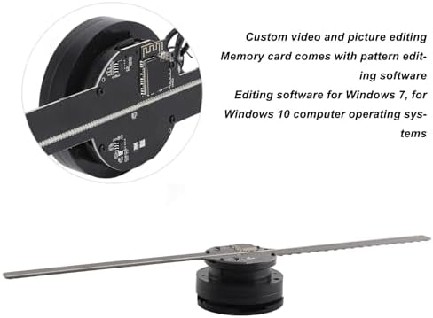 Dpofirs 3D-Hologramm-Lüfter WiFi-Projektor 16,5 Zoll, 3D-Hologramm-Werbedisplay-Lüfter, 800 X 480P H