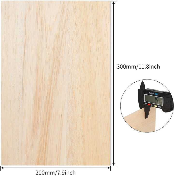 SENENQU 20 Stück Balsaholz Platten Holzplatten 1.5mm x 300mm x 200mm, Balsaholz 1,5mm Modellbau, Bal