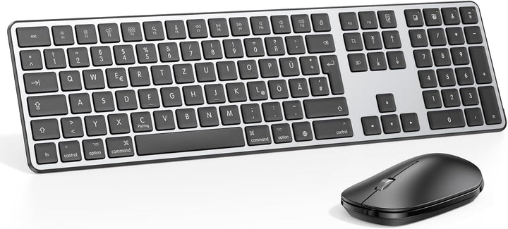 Bluetooth-Mac-Tastatur und -Maus, OMOTON Kabellose Tastatur und Maus für Apple MacBook Pro/Air, iMac