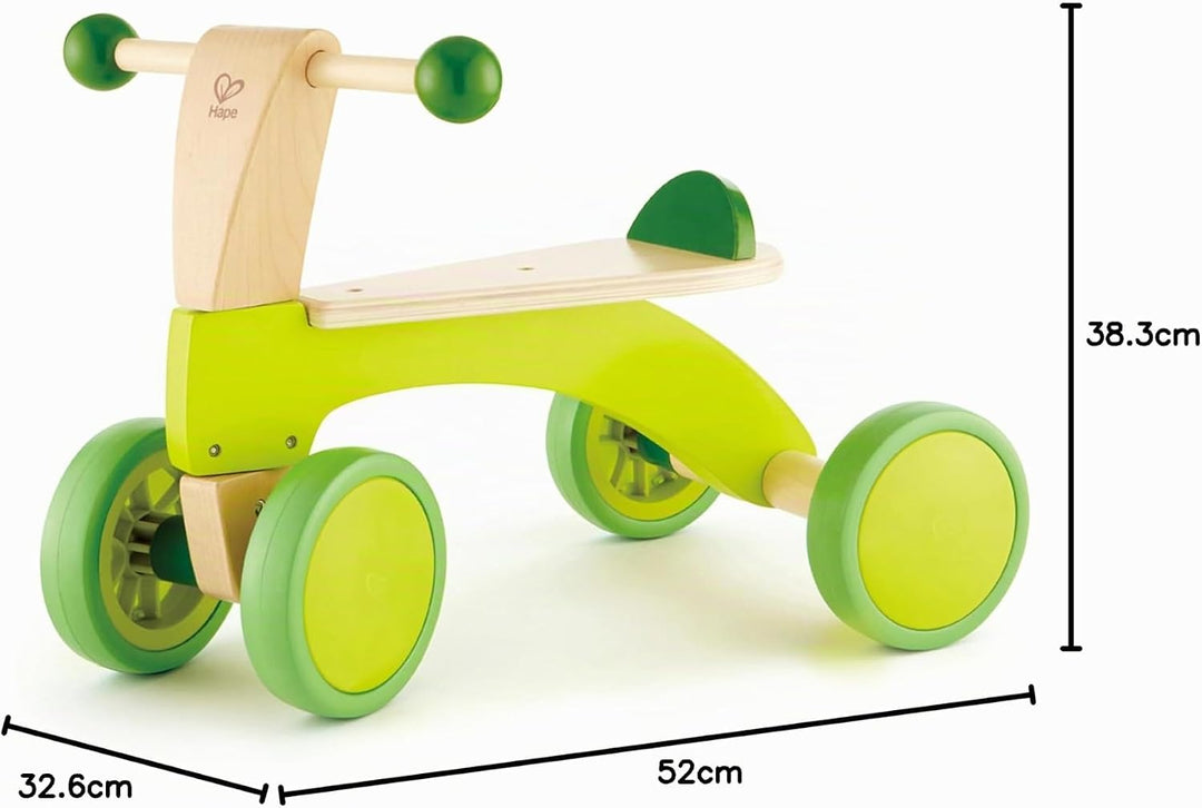 Hape Rutschrad mit Gummirädern, kippsicheres Lauflern- und Motorikspielzeug, stabile Rückenstütze, R