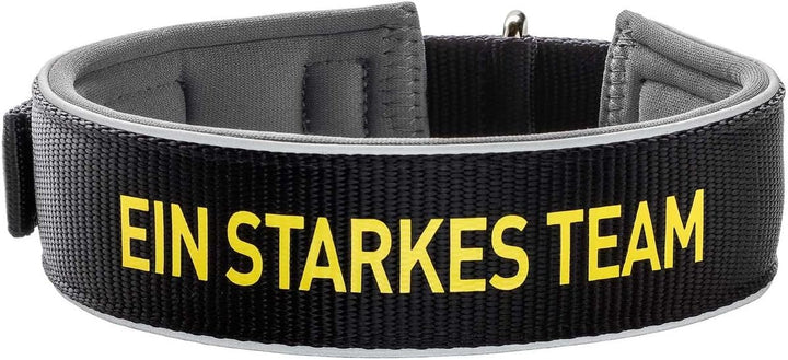 HUNTER NEOPREN REFLECT BVB Hundehalsband, Nylon, Neopren gepolstert, reflektierend, 65 (L-XL), schwa